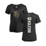 NHL Women Adidas Vegas Golden Knights #40 Ryan Carpenter Black Backer Slim Fit V-Neck T-Shirt