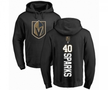 Hockey Vegas Golden Knights #40 Garret Sparks Black Backer Pullover Hoodie