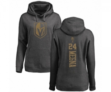 Hockey Women's Vegas Golden Knights #24 Jaycob Megna Charcoal One Color Backer Pullover Hoodie