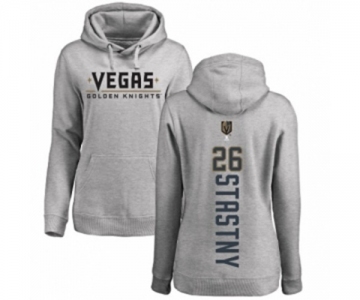 NHL Women Adidas Vegas Golden Knights #26 Paul Stastny Gray Backer Pullover Hoodie