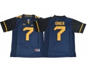 Mountaineers #7 Will Grier Navy Blue Limited Stitched NCAA Jersey