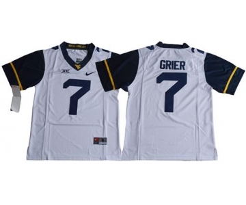 Mountaineers #7 Will Grier White Limited Stitched NCAA Jersey