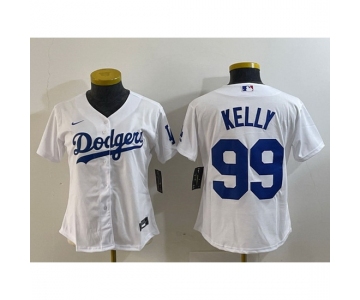 Women Los Angeles Dodgers 99 Joe Kelly White Stitched Jersey
