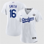 Women's Los Angeles Dodgers #16 Will Smith White 2025 World Series Home Cool Base Stitched Baseball Jersey( Women's Los Angeles Dodgers #16 Will Smith White 2025 World Series Home Cool Base Stitched Baseball Jersey(