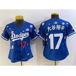 Women's Los Angeles Dodgers #17 大谷翔平 Royal 2025 Tokyo Series Limited Stitched Baseball Jersey