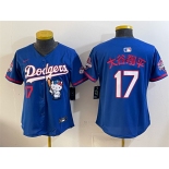 Women's Los Angeles Dodgers #17 大谷翔平 Royal Hello Kitty Night 2025 World Series Champions Patch Stitched Baseball Jersey Women's Los Angeles Dodgers #17 大谷翔平 Royal Hello Kitty Night 2025 World Series Champions Patch Stitched Baseball Jersey