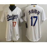 Women's Los Angeles Dodgers #17 大谷翔平 White Japanese 2026 Gold Collection Limited Jersey Women's Los Angeles Dodgers #17 大谷翔平 White Japanese 2026 Gold Collection Limited Jersey