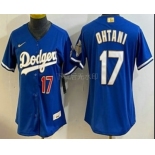 Women's Los Angeles Dodgers #17 Shohei Ohtani Blue 2026 Gold Collection Limited Jersey Women's Los Angeles Dodgers #17 Shohei Ohtani Blue 2026 Gold Collection Limited Jersey