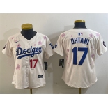 Women's Los Angeles Dodgers #17 Shohei Ohtani Cream 2025 Tokyo Series Limited Stitched Baseball Jersey