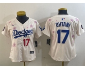 Women's Los Angeles Dodgers #17 Shohei Ohtani Cream 2025 Tokyo Series Limited Stitched Baseball Jersey