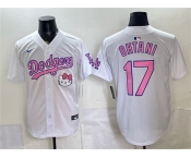 Women's Los Angeles Dodgers #17 Shohei Ohtani White 2025 Hello Kitty Vapor Limited Stitched Baseball Jersey Women's Los Angeles Dodgers #17 Shohei Ohtani White 2025 Hello Kitty Vapor Limited Stitched Baseball Jersey
