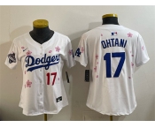 Women's Los Angeles Dodgers #17 Shohei Ohtani White 2025 World Series Champions Patch Tokyo Series Limited Stitched Baseball Jersey Women's Los Angeles Dodgers #17 Shohei Ohtani White 2025 World Series Champions Patch Tokyo Series Limited Stitched Baseball Jersey
