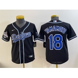 Women's Los Angeles Dodgers #18 Yoshinobu Yamamoto Black Fashion 2025 World Series Champions Cool Base Stitched Baseball Jersey Women's Los Angeles Dodgers #18 Yoshinobu Yamamoto Black Fashion 2025 World Series Champions Cool Base Stitched Baseball Jersey