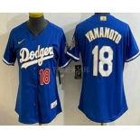 Women's Los Angeles Dodgers #18 Yoshinobu Yamamoto MVP Blue Limited Stitched Jersey