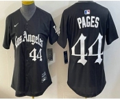 Women's Los Angeles Dodgers #44 Andy Pages Black Gothic Edition Vapor Premier Limited Jersey Women's Los Angeles Dodgers #44 Andy Pages Black Gothic Edition Vapor Premier Limited Jersey