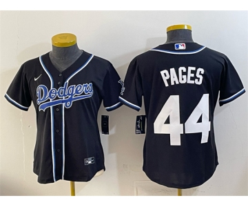 Women's Los Angeles Dodgers #44 Andy Pages Black Stitched Baseball Jersey