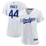 Women's Los Angeles Dodgers #44 Andy Pages White 2024 World Series Champions Cool Base Stitched Baseball Jersey Women's Los Angeles Dodgers #44 Andy Pages White 2024 World Series Champions Cool Base Stitched Baseball Jersey