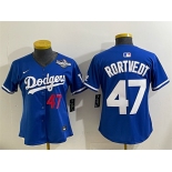 Women's Los Angeles Dodgers #47 Ben Rortvedt Royal 2025 World Series Limited Stitched Baseball Jersey Women's Los Angeles Dodgers #47 Ben Rortvedt Royal 2025 World Series Limited Stitched Baseball Jersey