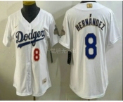 Women's Los Angeles Dodgers #8 Enrique Hernandez White 2026 Gold Collection Stadium Jersey Women's Los Angeles Dodgers #8 Enrique Hernandez White 2026 Gold Collection Stadium Jersey