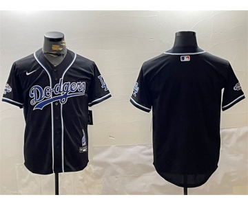 Women's Los Angeles Dodgers Blank Black 2024 World Series Champions Limited Stitched Baseball Jersey