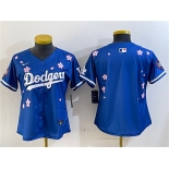 Women's Los Angeles Dodgers Blank Royal 2025 Tokyo Series Limited Stitched Baseball Jersey