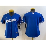 Women's Los Angeles Dodgers Blank Royal Alternate Stadium Stitched Baseball Jersey Women's Los Angeles Dodgers Blank Royal Alternate Stadium Stitched Baseball Jersey