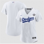 Women's Los Angeles Dodgers Blank White 2025 World Series Home Cool Base Stitched Baseball Jersey Women's Los Angeles Dodgers Blank White 2025 World Series Home Cool Base Stitched Baseball Jersey