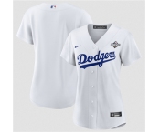 Women's Los Angeles Dodgers Blank White 2025 World Series Home Cool Base Stitched Baseball Jersey Women's Los Angeles Dodgers Blank White 2025 World Series Home Cool Base Stitched Baseball Jersey