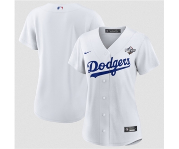 Women's Los Angeles Dodgers Blank White 2025 World Series Home Cool Base Stitched Baseball Jersey