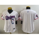 Women's Los Angeles Dodgers Blank White Hello Kitty Night 2025 World Series Champions Patch Stitched Baseball Jersey Women's Los Angeles Dodgers Blank White Hello Kitty Night 2025 World Series Champions Patch Stitched Baseball Jersey