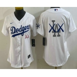 Women's Los Angeles Dodgers White Vapor Premier Limited Stitched Baseball Jersey