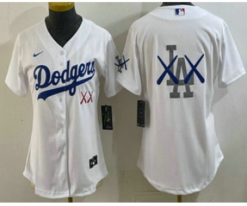 Women's Los Angeles Dodgers White Vapor Premier Limited Stitched Baseball Jersey