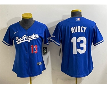 Youth Los Angeles Dodgers #13 Max Muncy Royal Alternate Stadium Stitched Baseball Jersey
