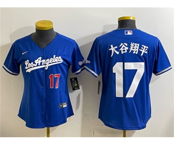 Youth Los Angeles Dodgers #17 大谷翔平 Royal Alternate Stadium Stitched Baseball Jersey