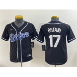 Youth Los Angeles Dodgers #17 Shohei Ohtani Black Stitched Baseball Jersey