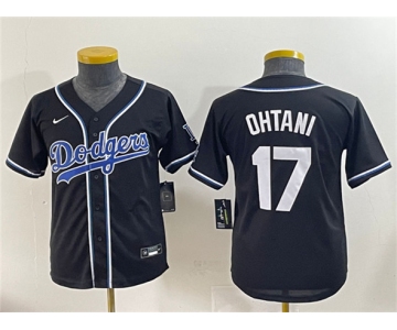 Youth Los Angeles Dodgers #17 Shohei Ohtani Black Stitched Baseball Jersey
