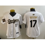 Youth Los Angeles Dodgers #17 Shohei Ohtani White Gold 2025 World Series Champions Patch Limited Stitched Baseball Jersey Youth Los Angeles Dodgers #17 Shohei Ohtani White Gold 2025 World Series Champions Patch Limited Stitched Baseball Jersey