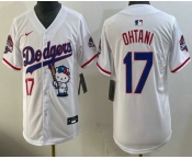 Youth Los Angeles Dodgers #17 Shohei Ohtani White Hello Kitty 2025 World Series Champions Limited Jersey Youth Los Angeles Dodgers #17 Shohei Ohtani White Hello Kitty 2025 World Series Champions Limited Jersey