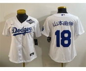 Youth Los Angeles Dodgers #18 山本由伸 White 2025 World Series Home Cool Base Stitched Baseball Jersey Youth Los Angeles Dodgers #18 山本由伸 White 2025 World Series Home Cool Base Stitched Baseball Jersey