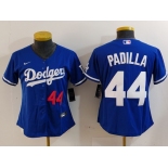 Youth Los Angeles Dodgers #44 Vicente Padilla Number Blue Cool Base Stitched Jersey