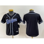 Youth Los Angeles Dodgers Blank Black Stitched Baseball Jersey
