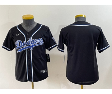 Youth Los Angeles Dodgers Blank Black Stitched Baseball Jersey