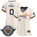Women's Houston Astros #0 Orbit Cream 2025 City Connect Limited Stitched Baseball Jersey