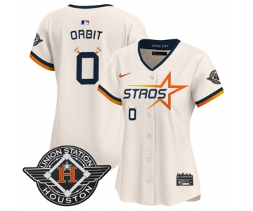 Women's Houston Astros #0 Orbit Cream 2025 City Connect Limited Stitched Baseball Jersey
