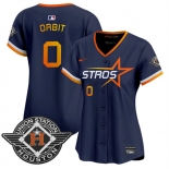 Women's Houston Astros #0 Orbit Navy 2025 City Connect Limited Stitched Baseball Jersey