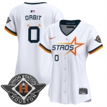 Women's Houston Astros #0 Orbit White 2025 City Connect Limited Stitched Baseball Jersey