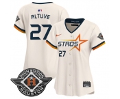 Women's Houston Astros #27 Jose Altuve Cream 2025 City Connect Limited Stitched Baseball Jersey