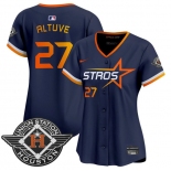 Women's Houston Astros #27 Jose Altuve Navy 2025 City Connect Limited Stitched Baseball Jersey