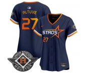 Women's Houston Astros #27 Jose Altuve Navy 2025 City Connect Limited Stitched Baseball Jersey
