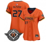 Women's Houston Astros #27 Jose Altuve Orange 2025 City Connect Limited Stitched Baseball Jersey